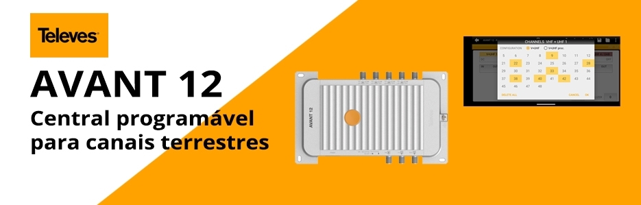 Central programável AVANT 12 da TELEVES