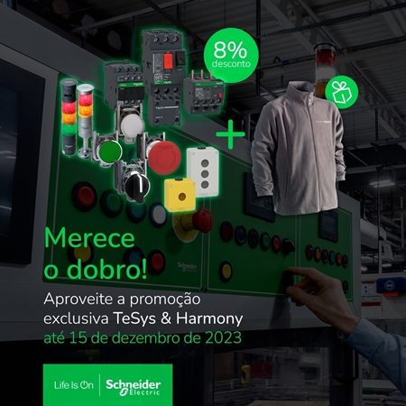 Logo do fornecedor Campanha   |   SCHNEIDER   |   2023-11   |   TeSys e Harmony